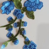 Fleur a coudre bleu