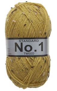 Laine moucheté tweed moutarde 690
