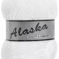 Pelote de laine à tricoter Lammy Yarn Alaska Blanc