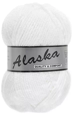 Pelote de laine à tricoter Lammy Yarn Alaska Blanc
