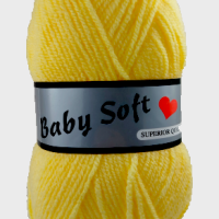Pelote de laine à tricoter Lammy Yarn Baby Soft Soufre réf 51