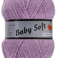 Pelote de laine à tricoter Lammy Yarn Baby Soft Mauve réf 64