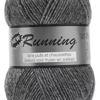 Pelote de laine à tricoter Lammy Yarn New Running Gris foncé réf 2
