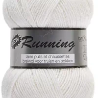 Pelote de laine à tricoter Lammy Yarn New Running Blanc réf 5