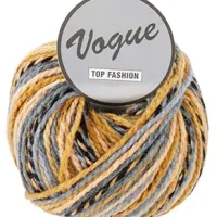 Pelote de laine à tricoter Lammy Yarn Vogue Multicouleur gris-marron réf 402