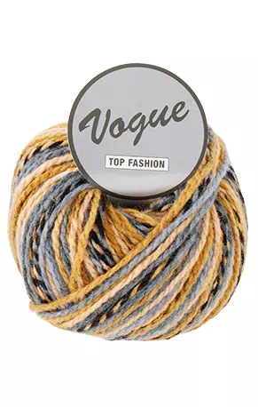 Pelote de laine à tricoter Lammy Yarn Vogue Multicouleur gris-marron réf 402