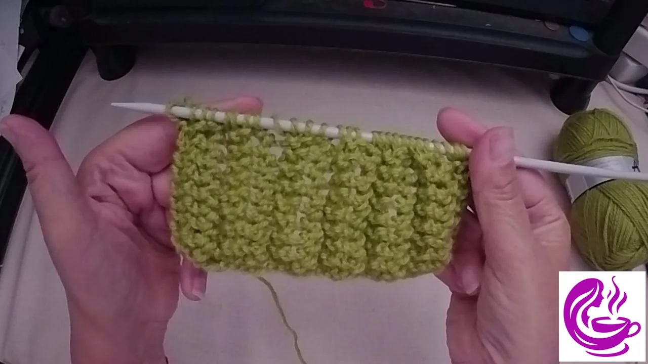 Point persan au tricot — laine Alaska vert ref 045