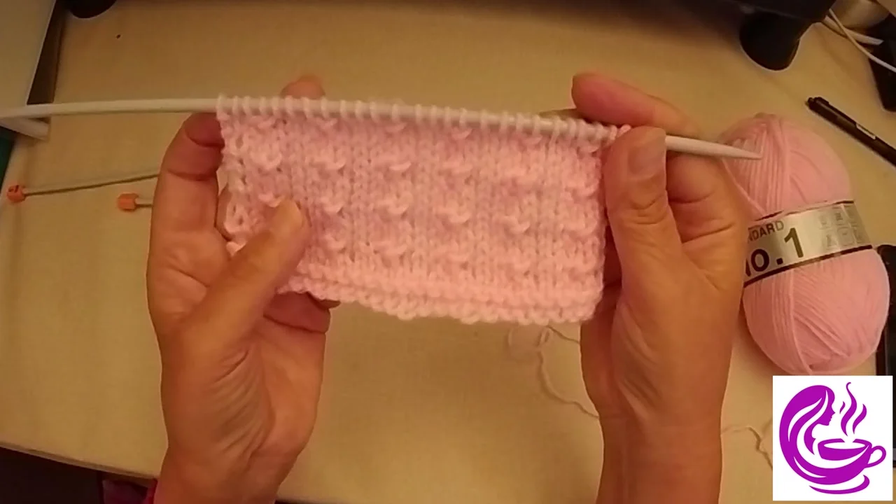 Point gourmandise au tricot — laine No1 rose bonbon ref 35